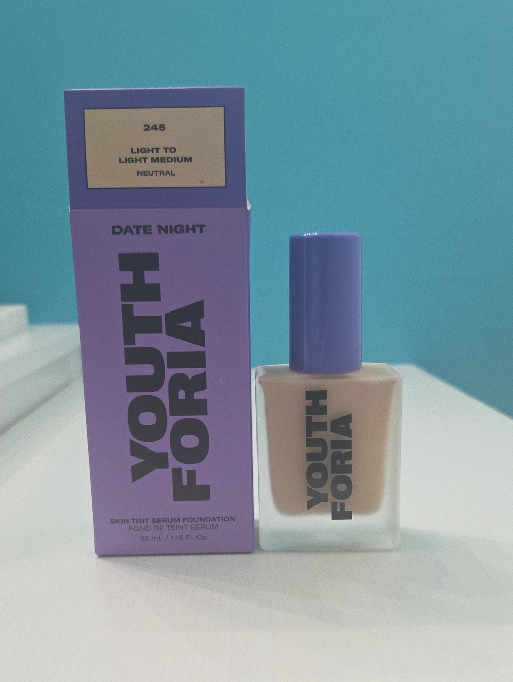 Youth Foria Date Night Skin Tint Serum Foundation - Light to Light Medium